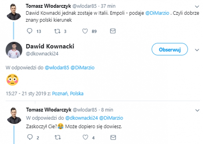 Reakcja Kownackiego na info o tym, że trafi do Empoli... :D